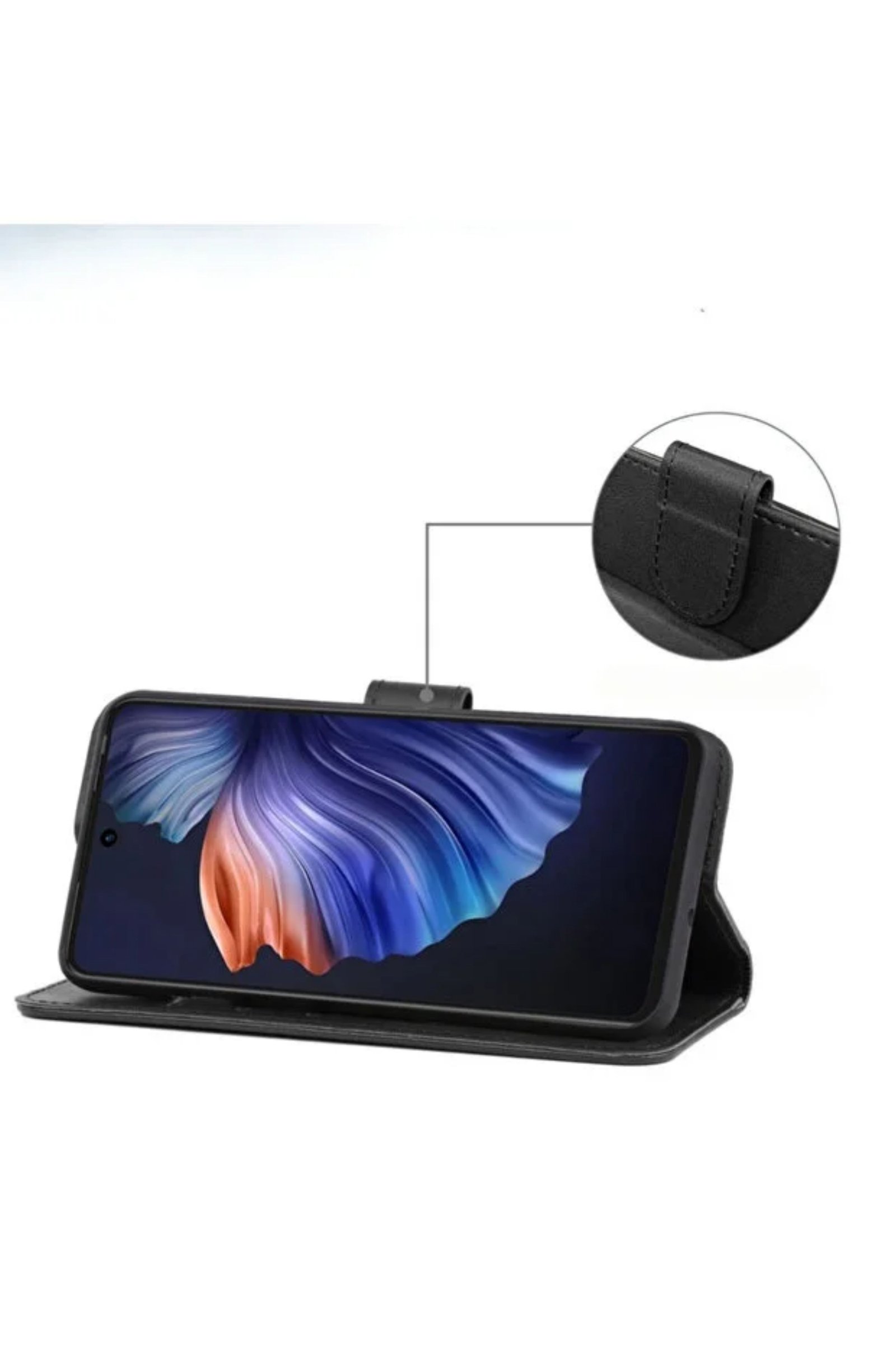 Samsung A03 Kılıf 360 Tam Kaplar Deri Dokulu Kapaklı Cüzdan Standlı Kartvizitli Kopçalı Kapak