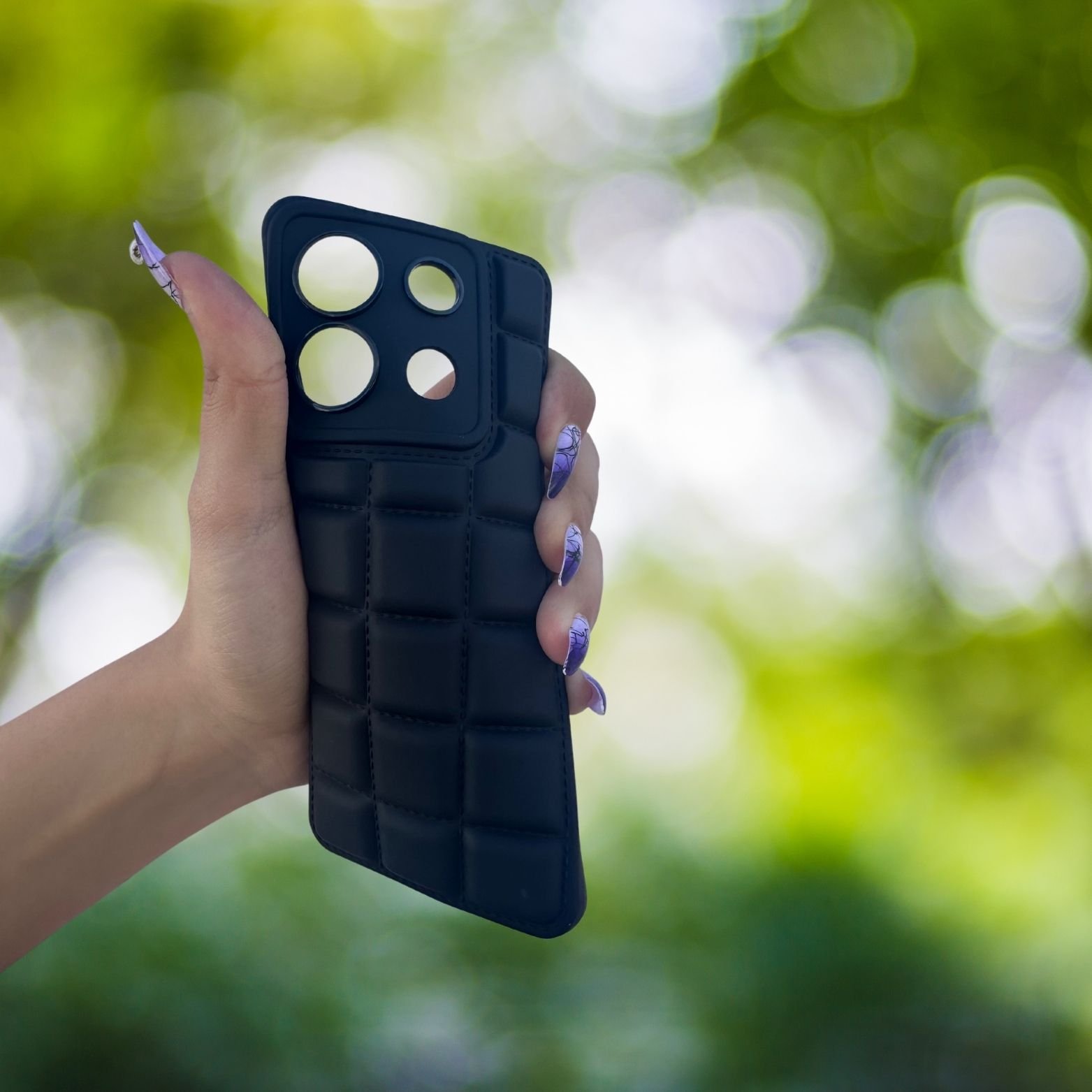 Redmi Note 13 Pro 4G Kılıf Puffer Şişme Kapitone Tasarımlı Kamera Korumalı Yumuşak Madlen Silikon Kılıf