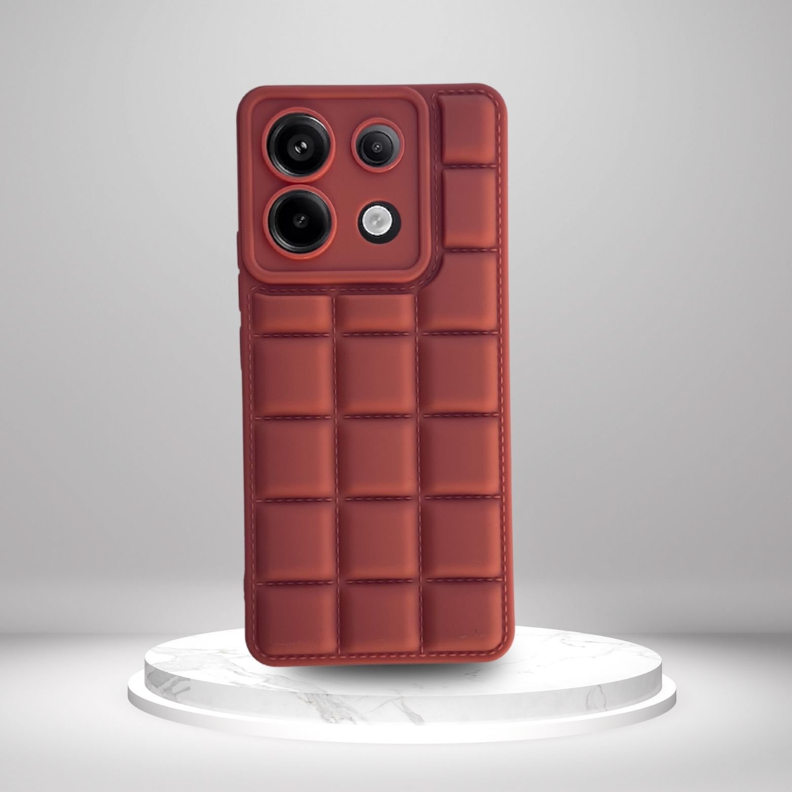 Redmi Note 13 Pro 4G Kılıf Puffer Şişme Kapitone Tasarımlı Kamera Korumalı Yumuşak Madlen Silikon Kılıf