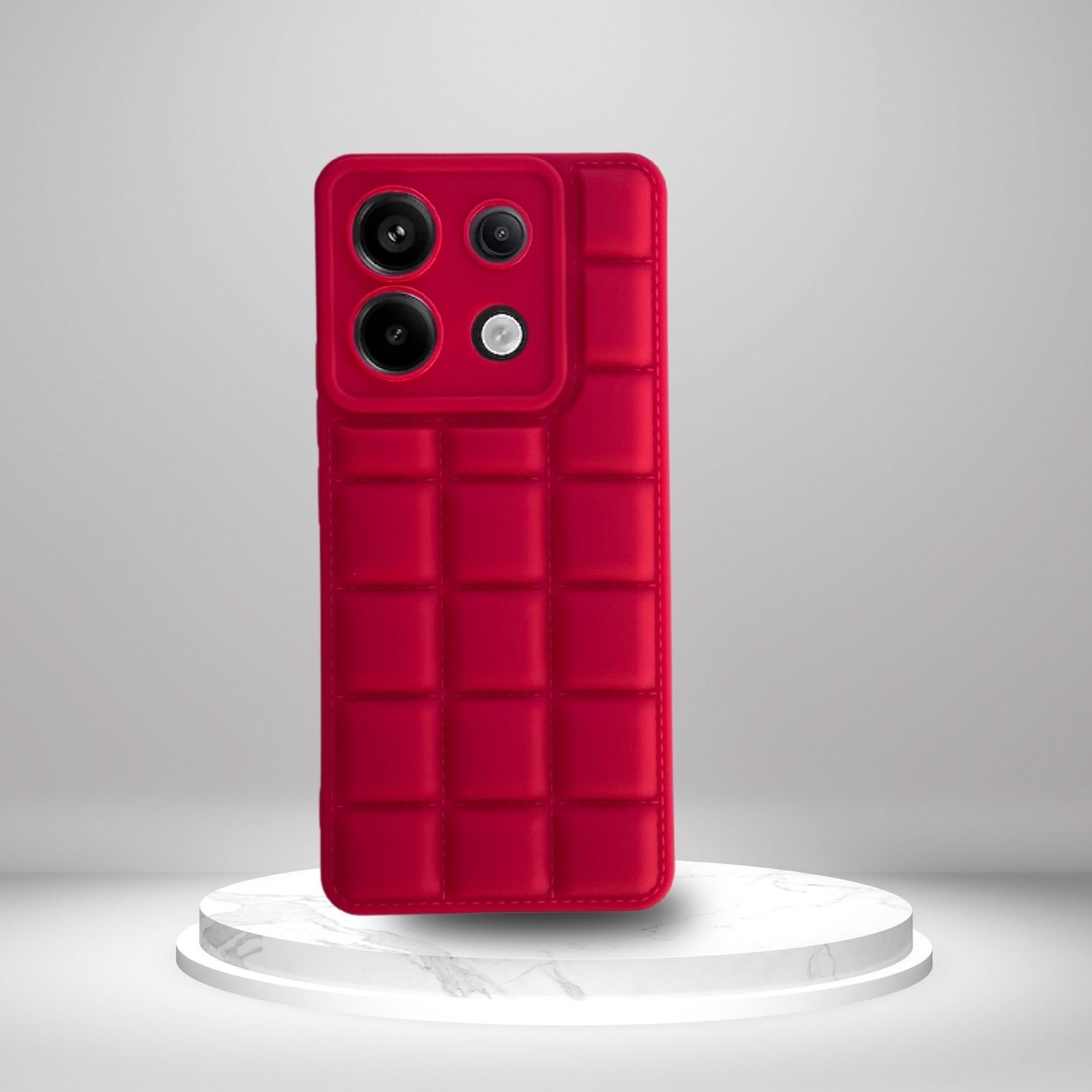 Redmi Note 13 Pro 4G Kılıf Puffer Şişme Kapitone Tasarımlı Kamera Korumalı Yumuşak Madlen Silikon Kılıf