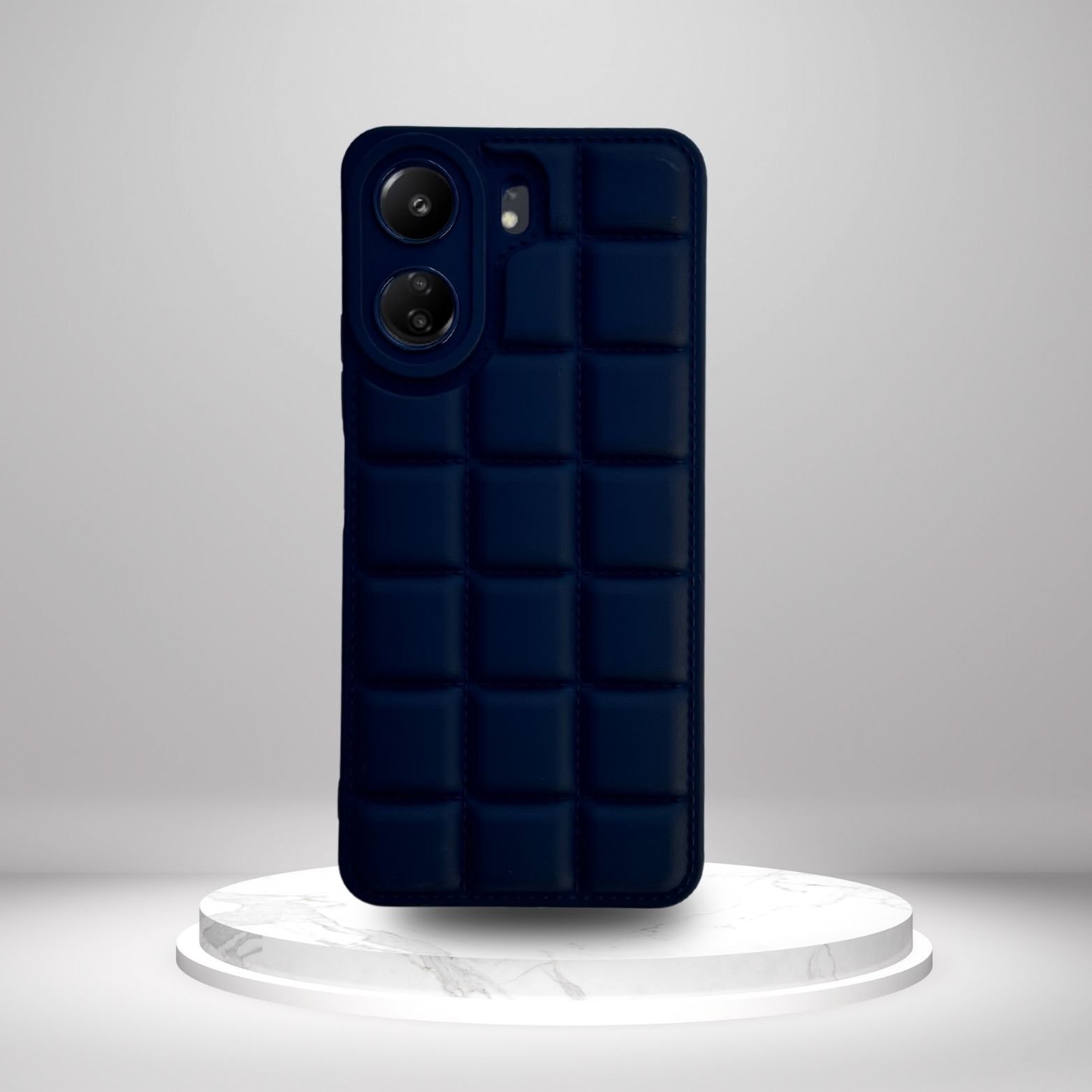 Redmi 13C 4G Kılıf Puffer Şişme Kapitone Tasarımlı Kamera Korumalı Yumuşak Madlen Silikon Kılıf