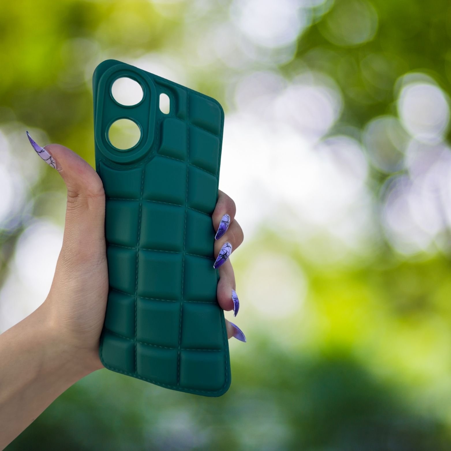 Redmi 13C 4G Kılıf Puffer Şişme Kapitone Tasarımlı Kamera Korumalı Yumuşak Madlen Silikon Kılıf