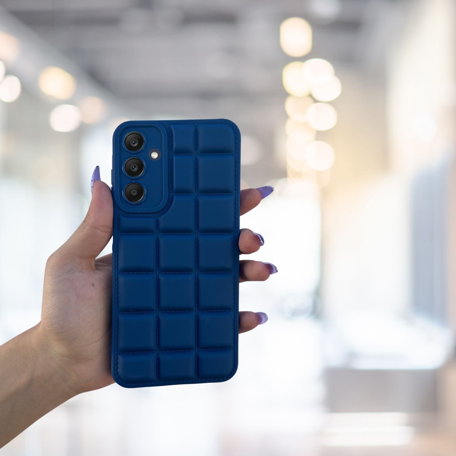 Samsung A05s Kılıf Puffer Şişme Kapitone Tasarımlı Kamera Korumalı Yumuşak Madlen Silikon Kılıf