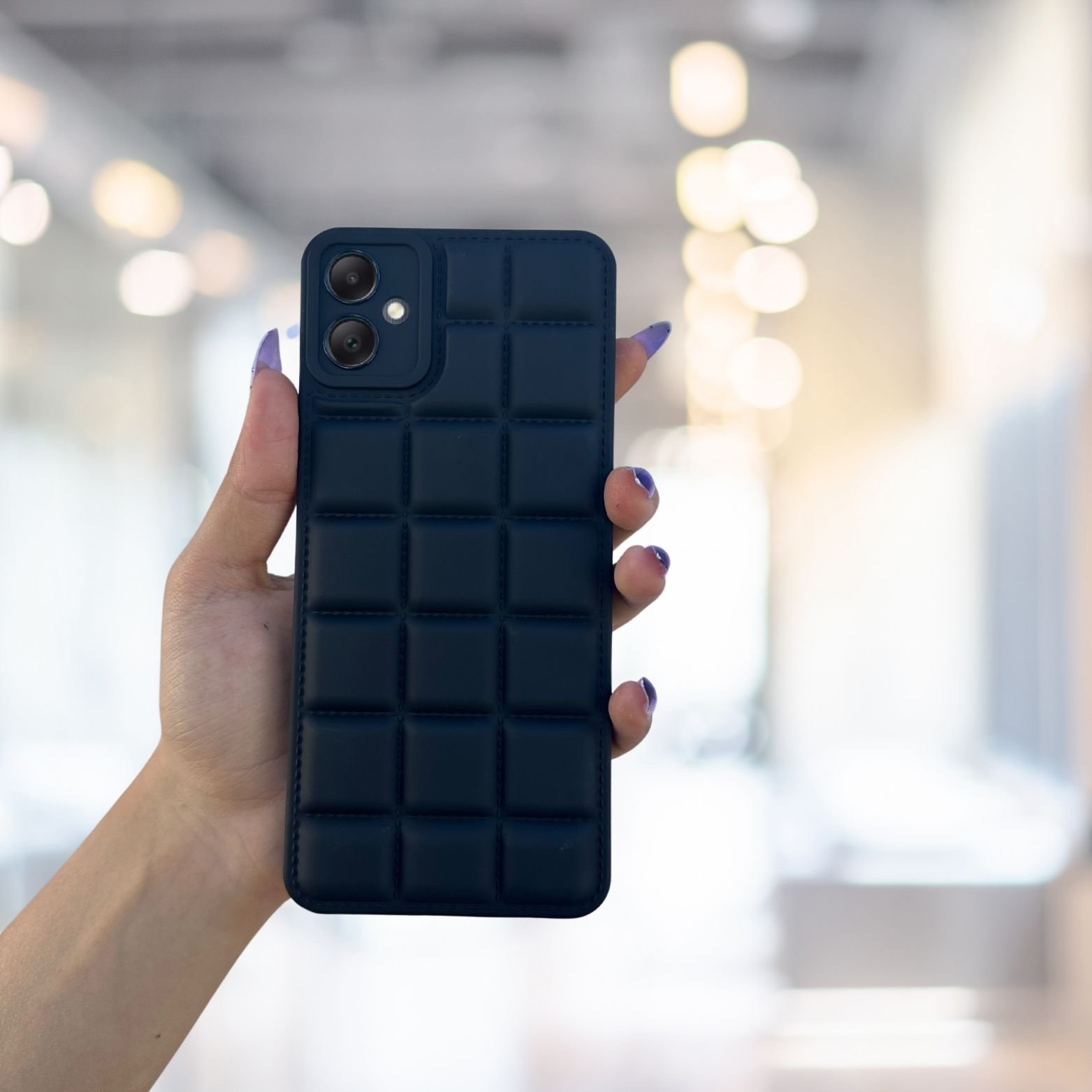Samsung A05s Kılıf Puffer Şişme Kapitone Tasarımlı Kamera Korumalı Yumuşak Madlen Silikon Kılıf