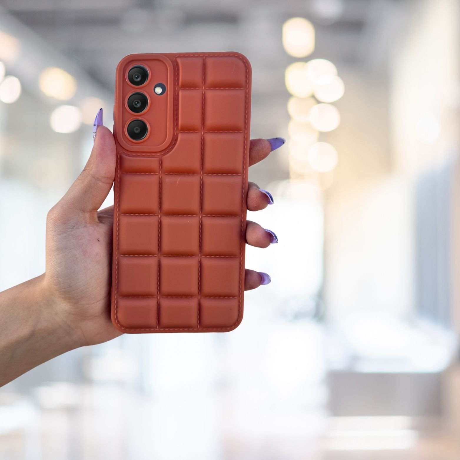 Samsung A05s Kılıf Puffer Şişme Kapitone Tasarımlı Kamera Korumalı Yumuşak Madlen Silikon Kılıf