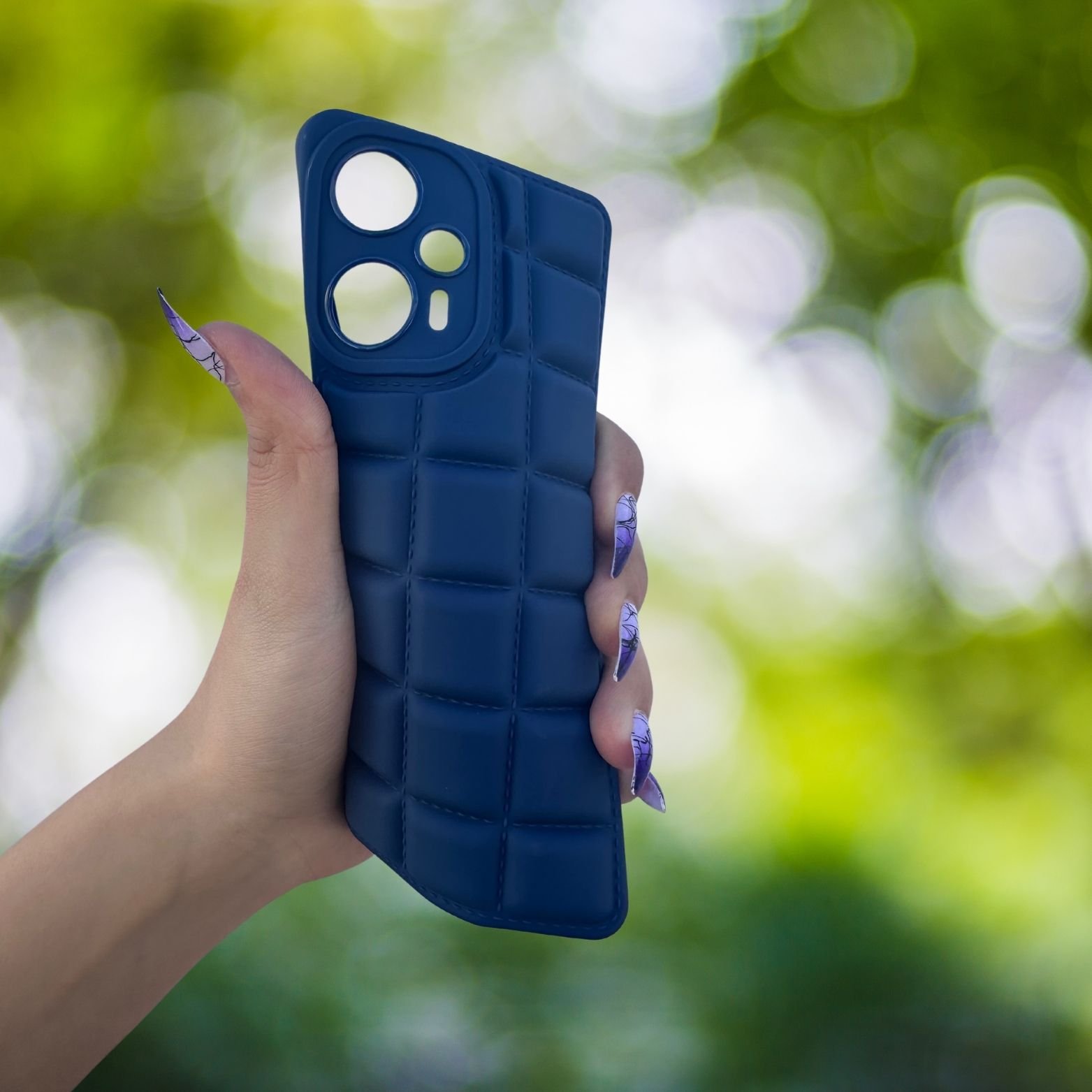 Poco F5 5G Kılıf Puffer Şişme Kapitone Tasarımlı Kamera Korumalı Yumuşak Madlen Silikon Kılıf