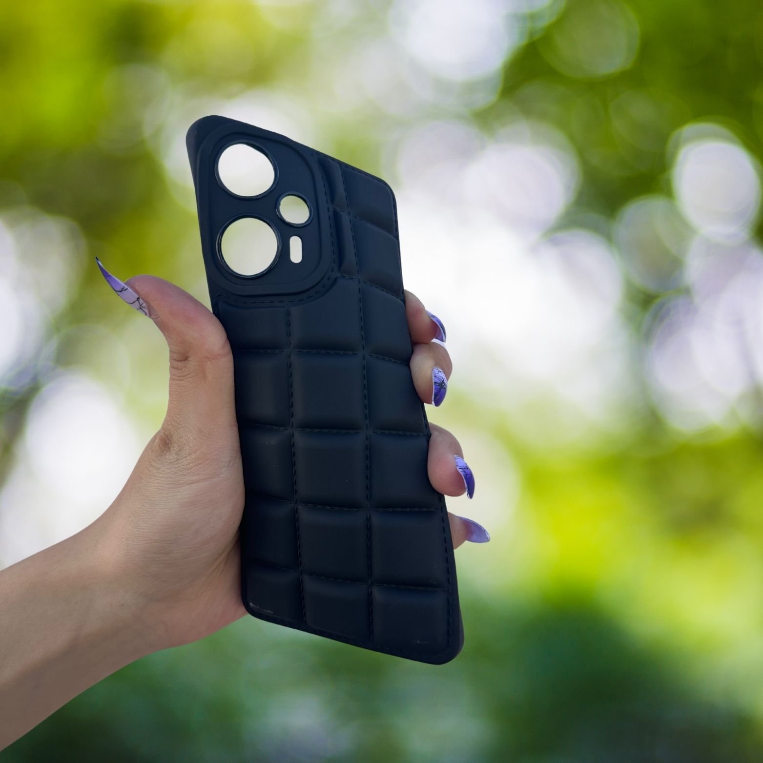 Poco F5 5G Kılıf Puffer Şişme Kapitone Tasarımlı Kamera Korumalı Yumuşak Madlen Silikon Kılıf