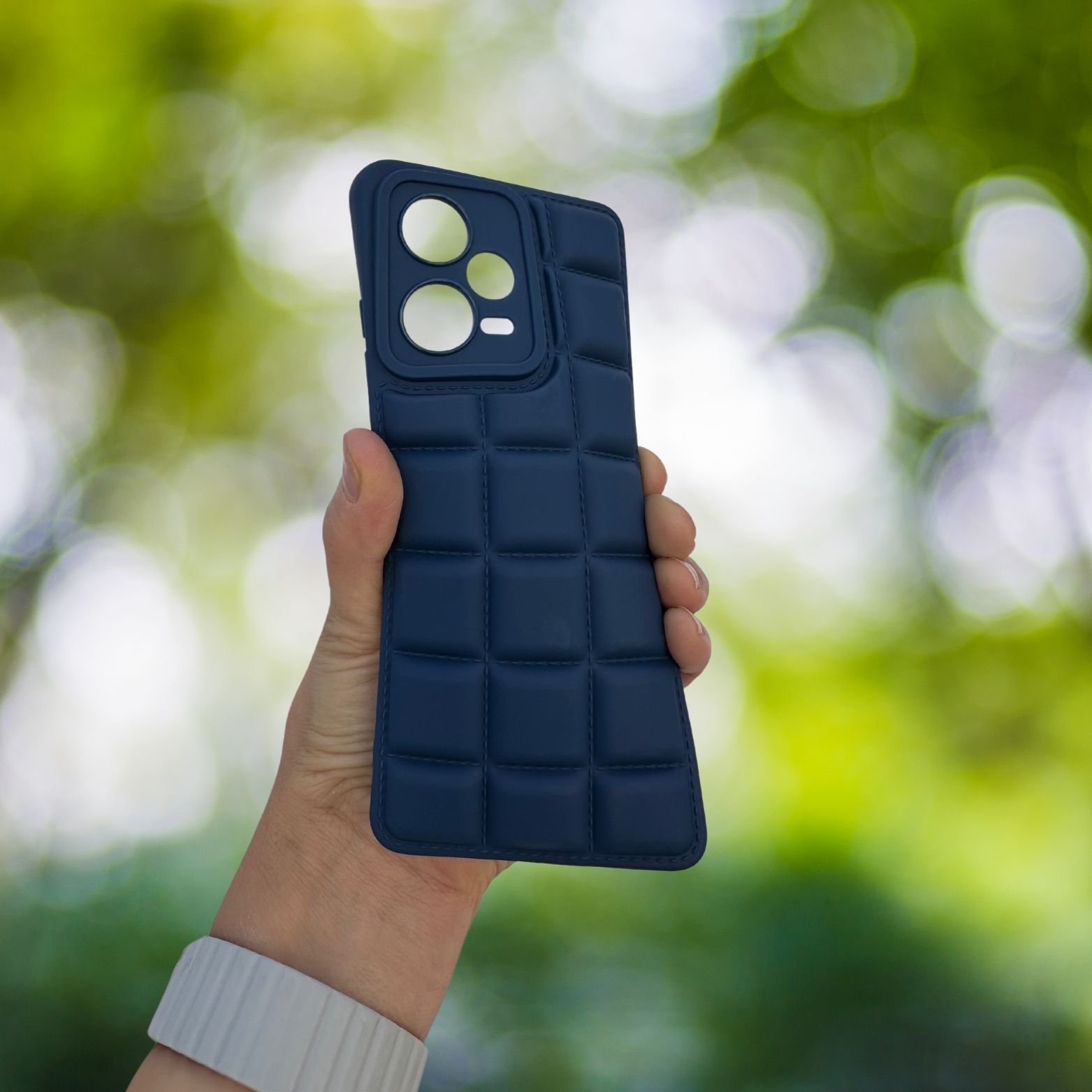 Redmi Note 12 Pro 5G Kılıf Puffer Şişme Kapitone Tasarımlı Kamera Korumalı Yumuşak Madlen Silikon Kılıf