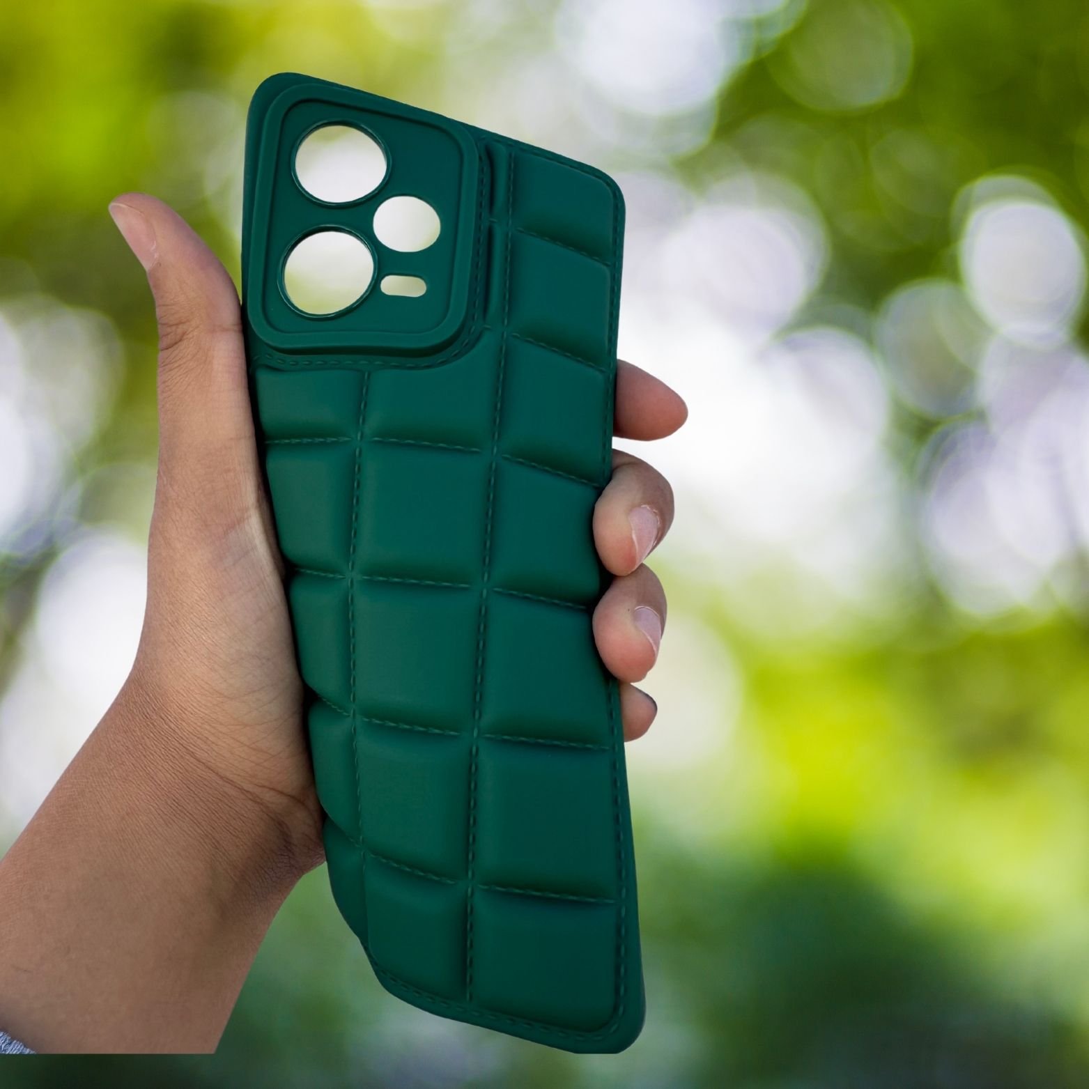 Redmi Note 12 Pro 5G Kılıf Puffer Şişme Kapitone Tasarımlı Kamera Korumalı Yumuşak Madlen Silikon Kılıf