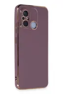 Redmi 12C Kılıf Gold Electroplate Kenar Parlak Silikon Şanzelize Telefon Kapak