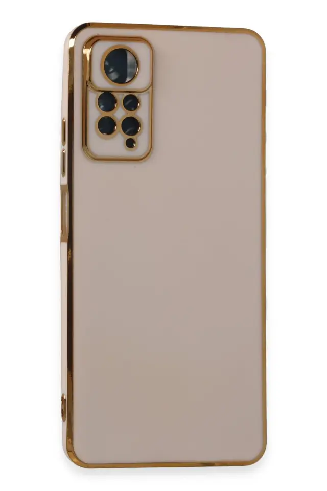 Redmi Note 11 Pro Kılıf Gold Electroplate Kenar Parlak Silikon Şanzelize Telefon Kapak