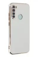Redmi Note 8 Kılıf Gold Electroplate Kenar Parlak Silikon Şanzelize Telefon Kapak