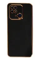 Redmi 10C Kılıf Gold Electroplate Kenar Parlak Silikon Şanzelize Telefon Kapak