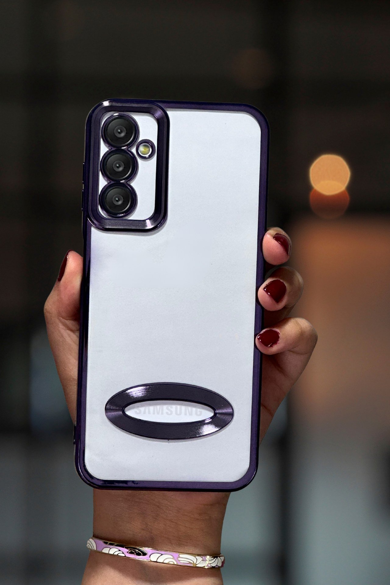 Samsung Galaxy A13 5G Kılıf Kamera Lens Korumalı Şeffaf Kenarları Renkli Logo Gösteren Parlak Kapak