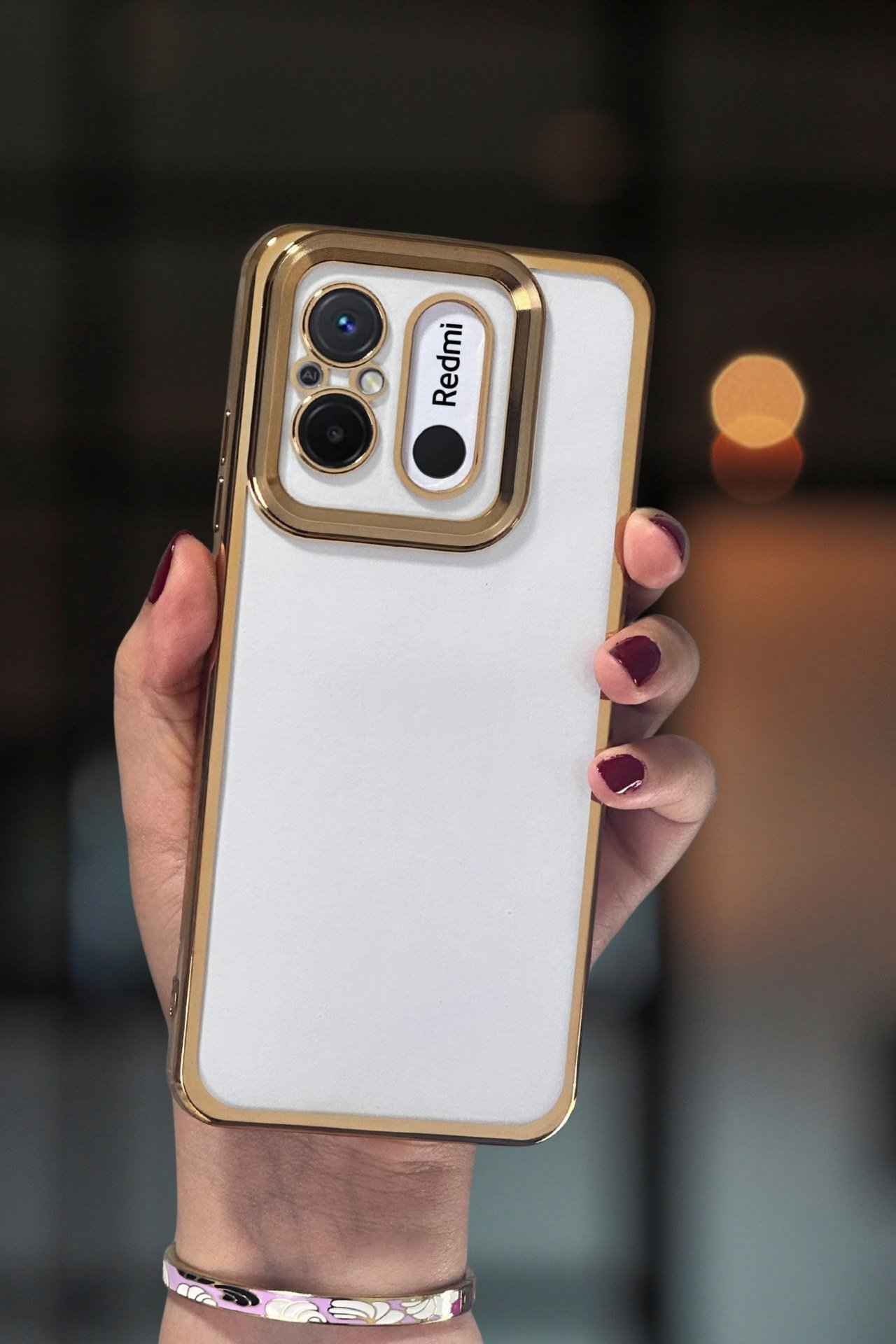 Redmi 12C Kılıf Kamera Lens Korumalı Şeffaf Kenarları Renkli Logo Gösteren Parlak Kapak